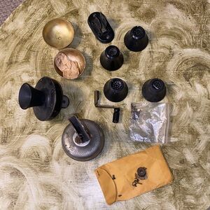 Vintage Kellogg Chicago USA Telephone Accessories Set + Plaque -Pat Nov 26 1901